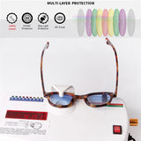 Gafas de sol redondas pequeñas con degradado azul de moda: gafas de sol cuadradas de diseño vintage con diseño de tortuga para hombres y mujeres