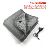 Electric Heated Blanket – Dual-Control, 5V Low Voltage, 5-Temperature Settings for Single or Double Bed Use