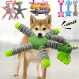 Indestructible Squeaky Plush Dog Toy - Durable Chew Toy for Large Dogs with Dental Benefits