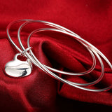 925 Sterling Silver Open Cuff Bracelet for Women - Trendy Adjustable Bangle Jewelry