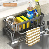 Kitchen Sink Organizer Rack | Storage for Sponges, Detergent & Cleaning Cloths