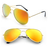 FOENIXSONG Fashion Pilot Round Gradient Mirror Sunglasses for Men & Women