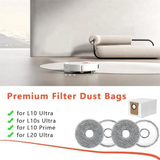 Bolsas para aspiradora y juego de mopa compatible con Dreame L10S Ultra, L10 Ultra, L10 Prime, L20 Ultra, Xiaomi X10