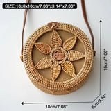 Bohemian Straw Circular Handbag for Women – Stylish, Durable & Chic
