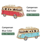 3D Wooden Puzzle RV Model Kit – DIY Educational Toy for Kids & Adults