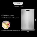 Tabla de cortar de doble cara de acero inoxidable 316 | Panel de cocina engrosado para cortar y amasar