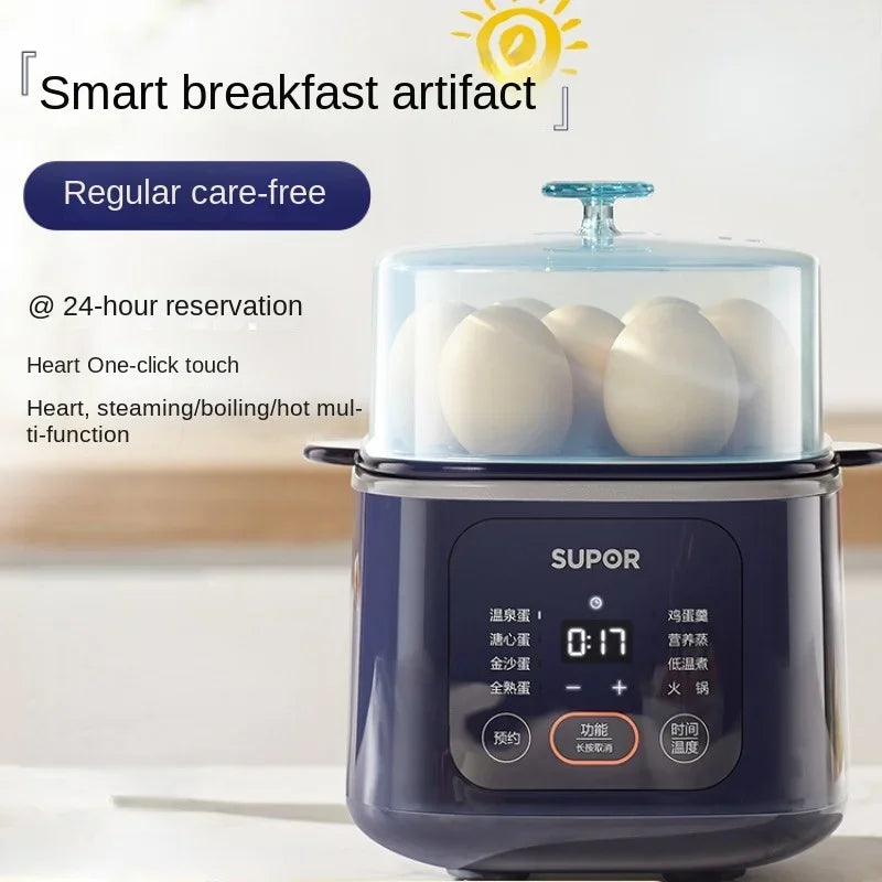 Hervidor y vaporizador automático de huevos de 220 V para desayunos rápidos y fáciles