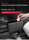 Cubo de basura y caja de almacenamiento para coche plegable y colgante: organizador para coche que ahorra espacio