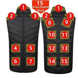 Men’s USB Heated Vest – Infrared Thermal Sleeveless Jacket for Winter Hiking & Outdoor Warmth