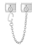 Pulsera unisex de acero inoxidable con dijes de animales: pulsera clásica y moderna con cierre de anilla de resorte