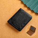 Slim PU Leather Wallet for Men – Minimalist Card Holder with Coin Pocket