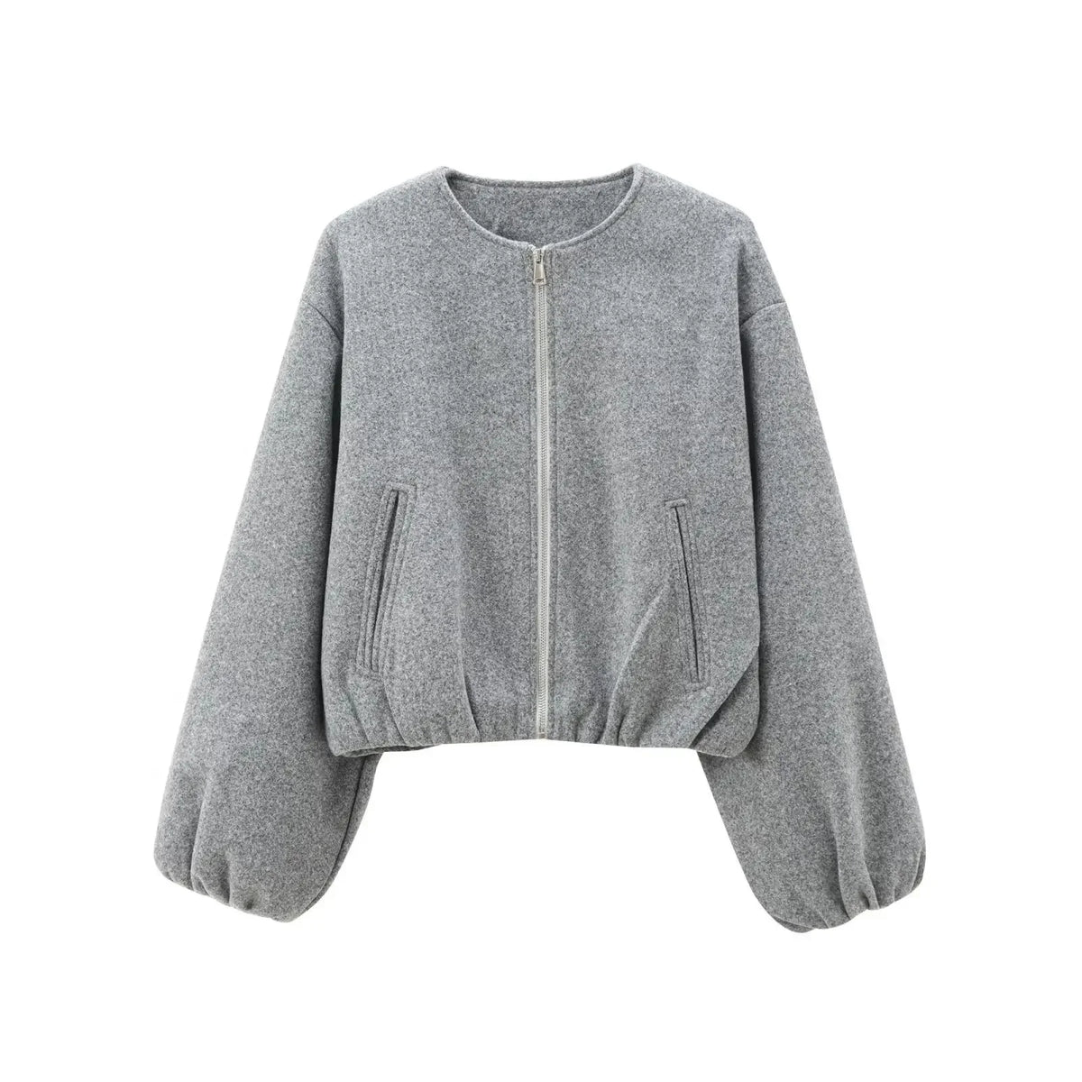 Women's Stylish Bomber Jacket with Crew Neck – Soft, Trendy & Versatile Outerwear