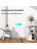 Estantería de almacenamiento giratoria de 360 ​​grados, estantería para libros para niños, estantería de almacenamiento de libros de varias capas, estantería de esquina para el hogar