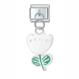 Pulsera de acero inoxidable con eslabones en forma de corazón: joyería unisex elegante y duradera