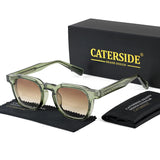 CATERSIDE Retro Punk Square Sunglasses – Small Frame Trendy Shades for Men & Women