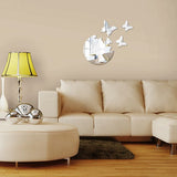 Pegatinas de pared de espejo acrílico: decoración casera para sala de estar, dormitorio y oficina