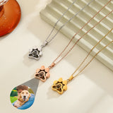 Collar con proyección de pata de perro personalizado: colgante con foto personalizado