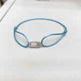 Adjustable Cubic Zirconia Rope Chain Bracelet