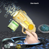 Astronaut Bubble Rocket Launcher - Automatic Bubble Blaster for Kids Outdoor Play