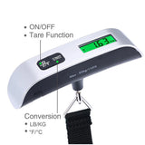 Digital Luggage Scale with LCD Display – 50kg Capacity Travel Weight Scale with Tare Function