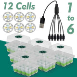 LED Grow Light Seed Starter Kit - Indoor Germination Tray with Transparent Dome