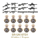 WW2 Military Building Blocks Set - Army Soldier & Motorcycle Model Kit