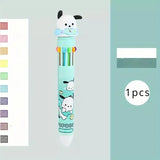 Sanrio 10-Color Ballpoint Pen – Cute Hello Kitty, Kuromi & Cinnamoroll Multicolor Pens for School & Office