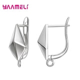 Sterling Silver Hoop Earrings with Cubic Zirconia – Elegant Jewelry for Women