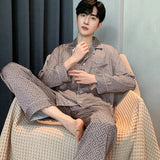 Men’s Silk Satin Pajama Set – Lightweight Luxury Sleepwear with Turn-Down Collar
