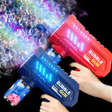Space-Themed Automatic Bubble Gun - Electric Bubble Blaster for Kids Outdoor Play