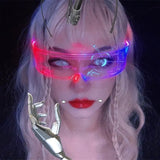 LED Light-Up Party Sunglasses – UV400 Retro Glow Glasses for Festivals, Raves & Nightlife