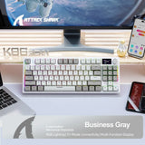 Hot-Swappable Mechanical Keyboard with Bluetooth, 2.4G Connectivity, Integrated Display, and PBT Keycaps