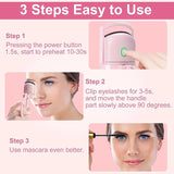 Electric Heated Eyelash Curler with USB Charging & Quick Heat-Up for Long-Lasting Curl