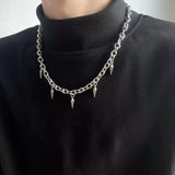 🔥 Gargantilla con remaches estilo punk hip hop: joyas góticas vanguardistas Y2K para hombres y mujeres 🔥