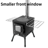 Foldable Stainless Steel Outdoor Firewood Stove with Fire-Viewing Window