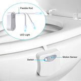 Motion Sensor LED Toilet Night Light with 8/16 Color Options