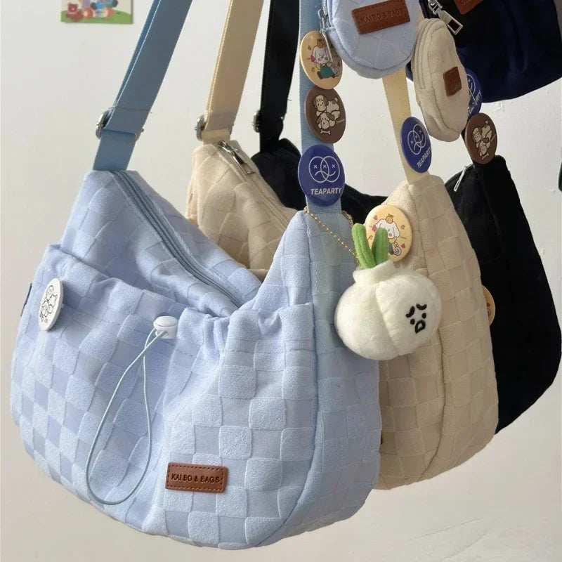 Stylish Corduroy Messenger Bag – Soft, Trendy & Versatile for Everyday Use