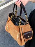 Chic Vintage Casual Tote Shoulder & Crossbody Bag for Women