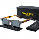 CATERSIDE Retro Punk Square Sunglasses – Small Frame Trendy Shades for Men & Women