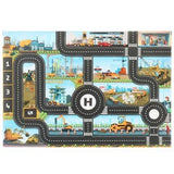 Alfombra de juegos para bebés: mapa interactivo de carreteras de la ciudad para divertirse y aprender
