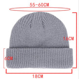 Gorro de punto acanalado unisex: gorro de pescador y esquí cálido para el invierno en climas fríos