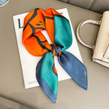 2024 Silk Square Scarf – Elegant Satin Bandana for Women