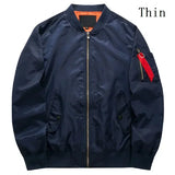 Men’s Casual Zip-Up Jacket – Lightweight or Thick Style for Spring & Fall