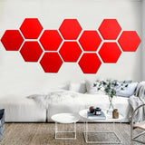 Pegatinas de pared con espejos hexagonales en 3D: decoración moderna para el hogar