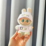 Labubu Doll Clothes – Fashion Overalls Outfit for 15cm/17cm Plush Anime Dolls (Fits V1 & V2 Models)