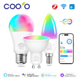 Smart WiFi & Zigbee LED Light Bulb | RGB + Warm & Cool White | E27/E14/GU10 | Alexa & Google Home Compatible