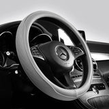 Universal Nappa Leather Steering Wheel Cover – Anti-Slip, Breathable, Sun-Resistant Grip for Cars