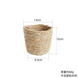 Handwoven Straw Planter Basket for Indoor and Outdoor Plants
