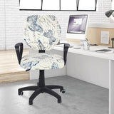 Stretch Office Chair Covers – 2-Piece Printed Seat & Backrest Protector Set