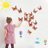 3D Monarch Butterfly Wall Stickers – Realistic PVC Window & Wall Decor for Home, Party & Gifts